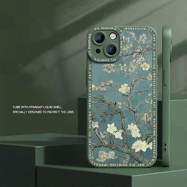 Til Apple iPhone 14 Plus telefoncover flydende silikone anti-drop beskyttelsesetui graffiti kreativt beskyttelsescover
