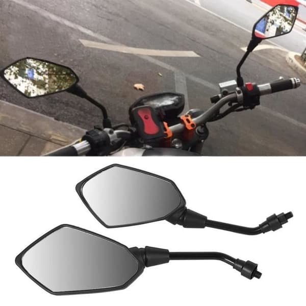 Backspeglar Par Universal Motorcykel Modifiering Backspegel Motorcykeltillbehör Svart (10mm)