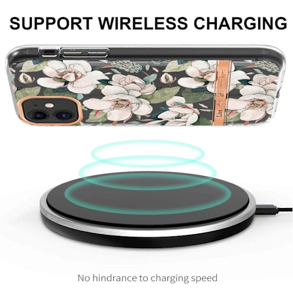 iPhone 11:lle Kukkia ja kasveja -sarjan IMD TPU -puhelinkotelo