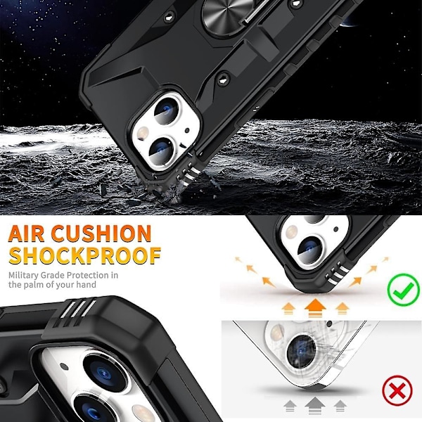 Ringholder-telefondeksel for iPhone 15 Plus