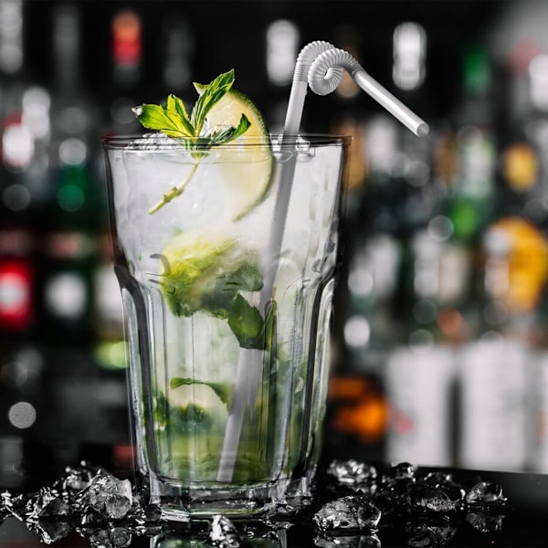 360 ml juomalasisetti, 4 kpl | Kirkkaat juomalasit jokapäiväiseen käyttöön | Tukevat korkeat lasit highball-juomille | Mehulle, cocktailille