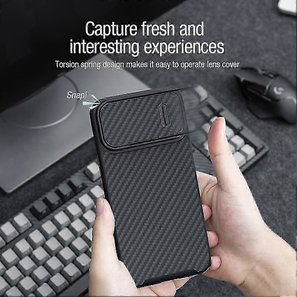 Syntetisk Fiber Telefoncover til iPhone 14 Pro