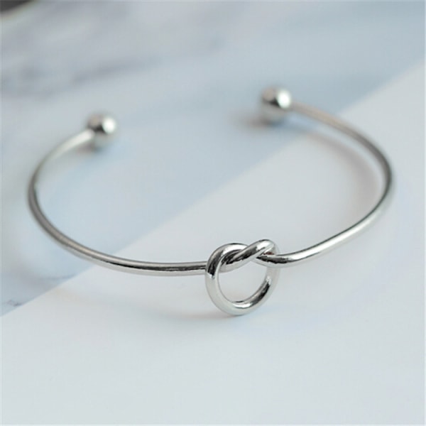 Plated Ikuinen Rakkaus Solmu Infinity Rannekkeet silver