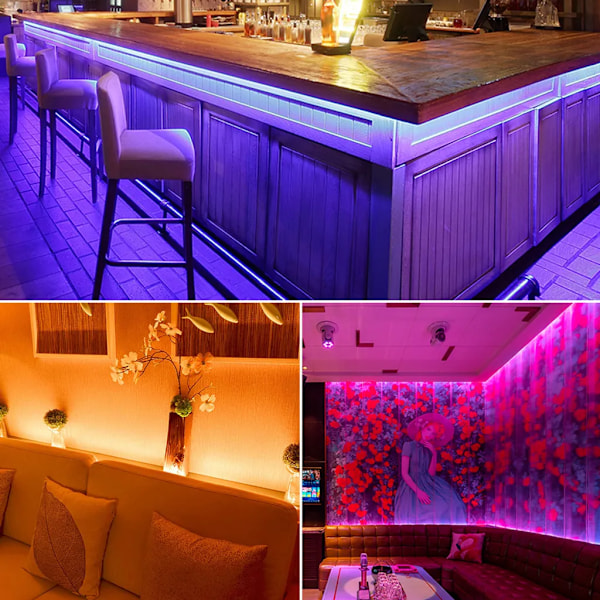 10M LED-remsa, RGB färgväxlande LED-remsa, 44-knappars remsa