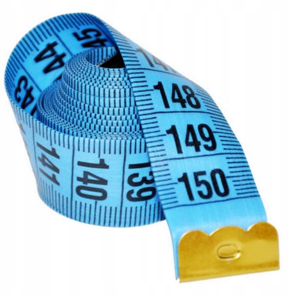 Skrædderbåndmål i etui - Fleksibel 150 cm måleskala