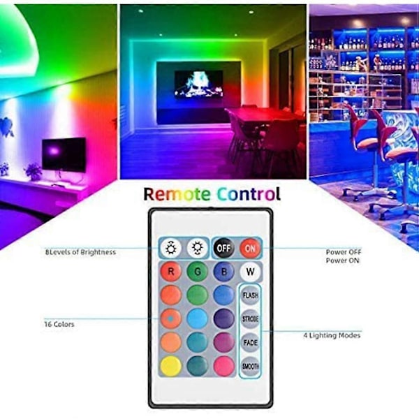 LED Lys Strip RGB DC5V Fleksibel Lampe Tape USB TV Baggrundsbelysning LED Strips med Re11