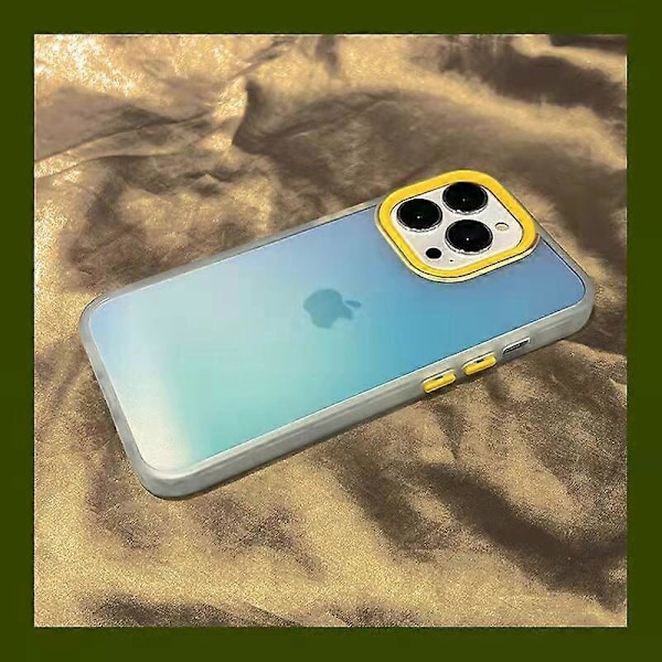 Frostat mobilskal med kontrastfärg och anti-fall skydd för Apple iPhone 14