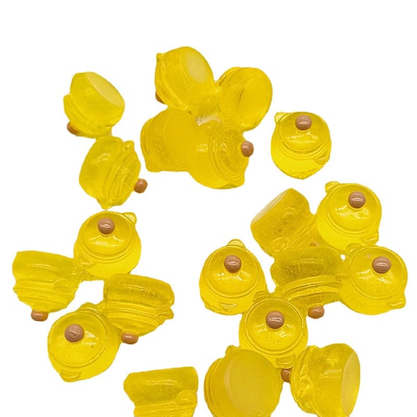 20 st Creative mini gelé mjölkburkar i resin gold