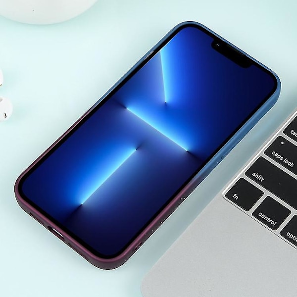 För Iphone 13 Pro Gradient Stjärnklar Silikon Mobilskal Med Linsskydd