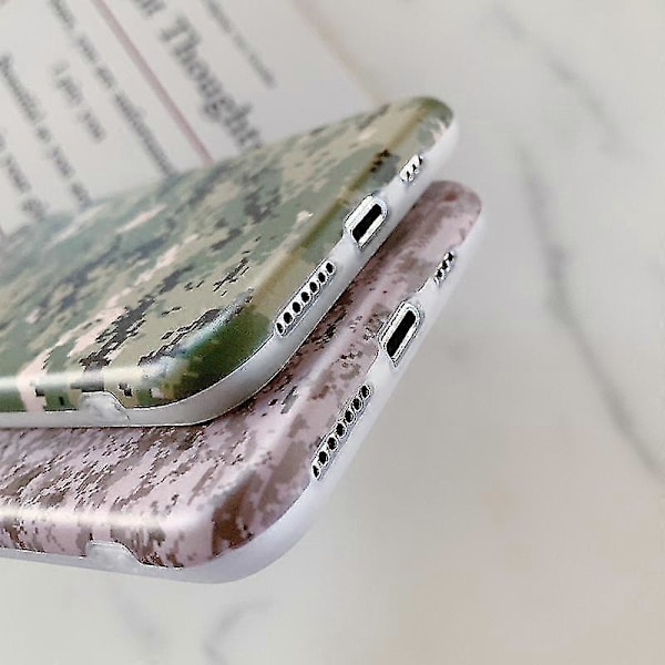 Stöttåligt IMD Kamouflage TPU Skyddsfodral för Iphone 12 Mini (grön)