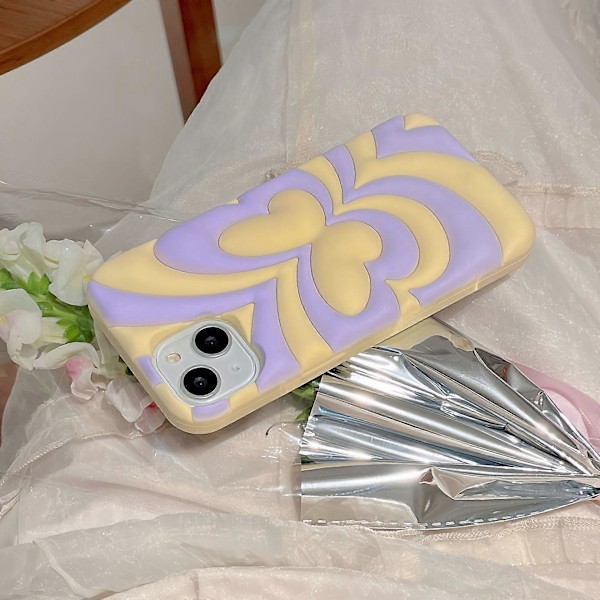 Farve oppustelig sommerfugl silikone iphone11 cover