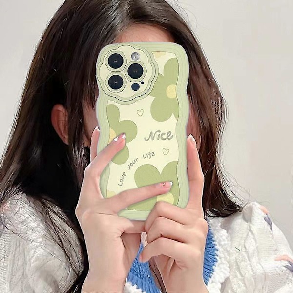 Skal för iPhone 15 Pro Exakta Linsutskärningar Tecknat Mönster TPU Skyddande Mobilskal