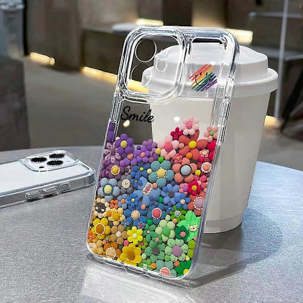 Värikäs Hauska Hymy Puhelinkotelo iPhone 15 Pro Max Mini Plus -puhelimille