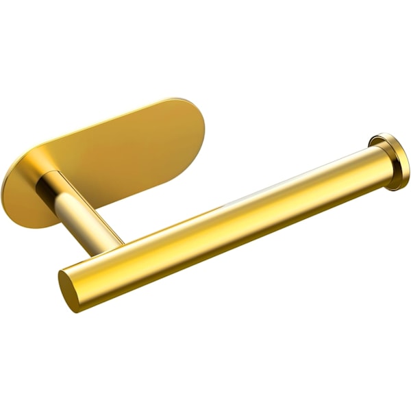 WC-paperiteline, itseliimautuva, SUS 304 ruostumaton teräs, seinään asennettava WC-paperiteline kylpyhuoneeseen, WC:hen, keittiöön - Ei porausta Gold