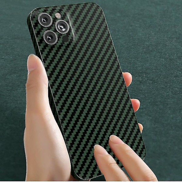 IPhone 14 hiilikuitukuvioinen PC-puhelinkotelo (musta punainen)