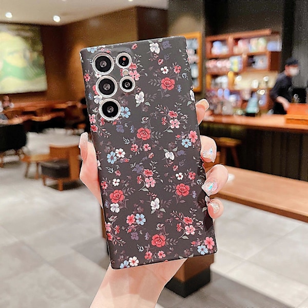 För Samsung Galaxy S21 5G Skal med små blommor