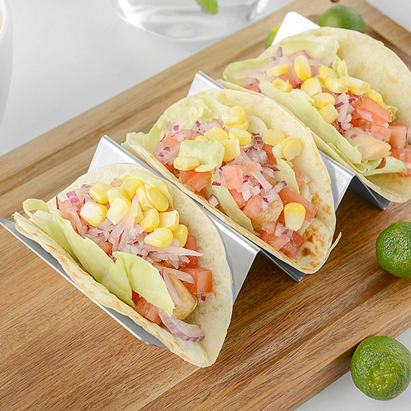 Luova ruostumattomasta teräksestä valmistettu pannukakkuteline Taco Spring Roll -teline