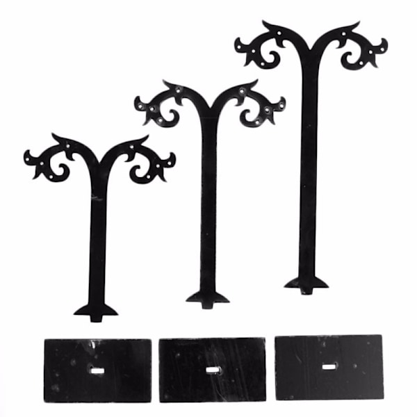 3 stk. Akryl Øredobber Stativ Holder T-form Ørepropper Rack