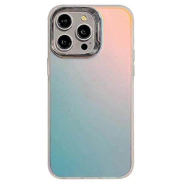 För iPhone 15 Pro Skal Lasereffekt Gradient Stöttåligt PC+TPU Telefonskydd