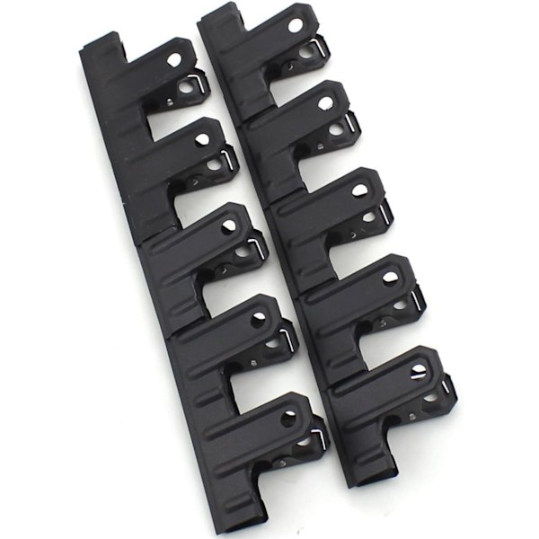 Pakke med 10 Sorte Store Bogstavklemmer Metal Klemmer, 62mm