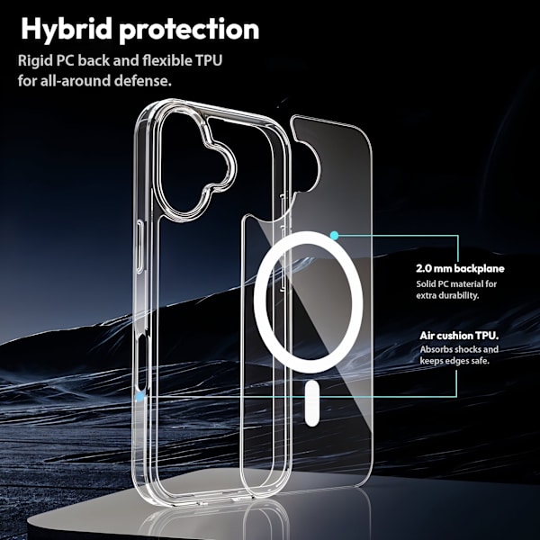 MagCase til iPhone 17 – Krystallklar MagSafe-deksel iPhone 17 iPhone 17