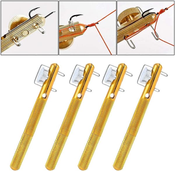 4 stk Fluestangsnøre Knute Rask Binding Verktøy Nail Knot