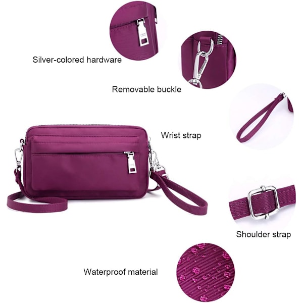 Mobiltelefon Skulderveske Damer Liten Messenger Bag