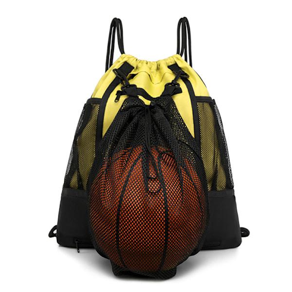 Gymnastik Snørepose Cool Basketball Fodbold Rygsæk yellow