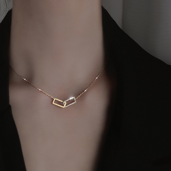 Hule Firkant Halskæder Dame Niche Design Frostklar Geometrisk gold