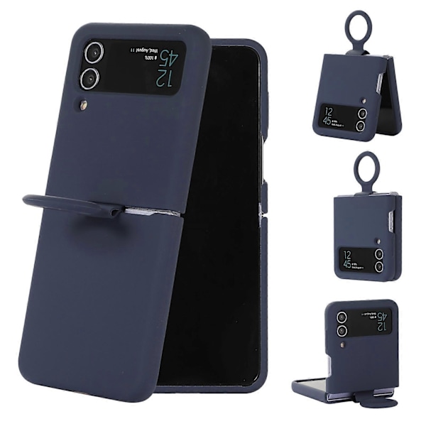 Samsung Galaxy Flip 4 silikoninen, integroidulla rengassoljella varustettu puhelinkotelo