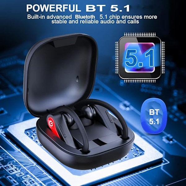 Bluetooth-hörlurar vattentäta trådlösa sport-hörlurar in-ear