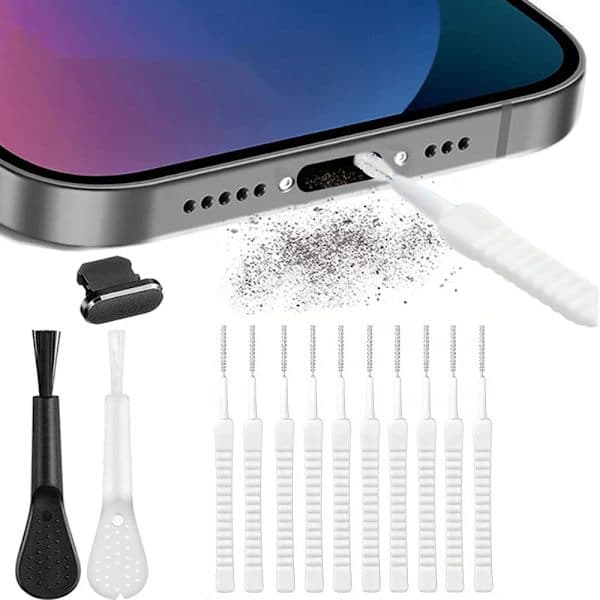 Pölysuoja Type-C -latausportille, puhdistussarja iPhone 16 15 14 Pro Max -näppäimistöharjalle Type C -laitteille iPhonelle For iPhone