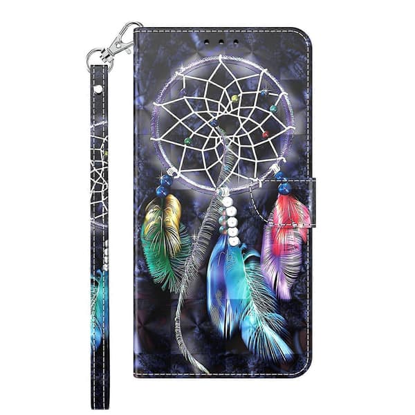 För iPhone 14 Plus 3D-målat Läder Telefonfodral