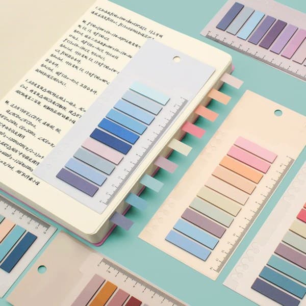 1600 stk. Sticky Tabs Bogmærker, 80 farver skrivbare Morandi Sticky Tabs, Farve Side Markør Gennemsigtige Sticky-Notes Tabs
