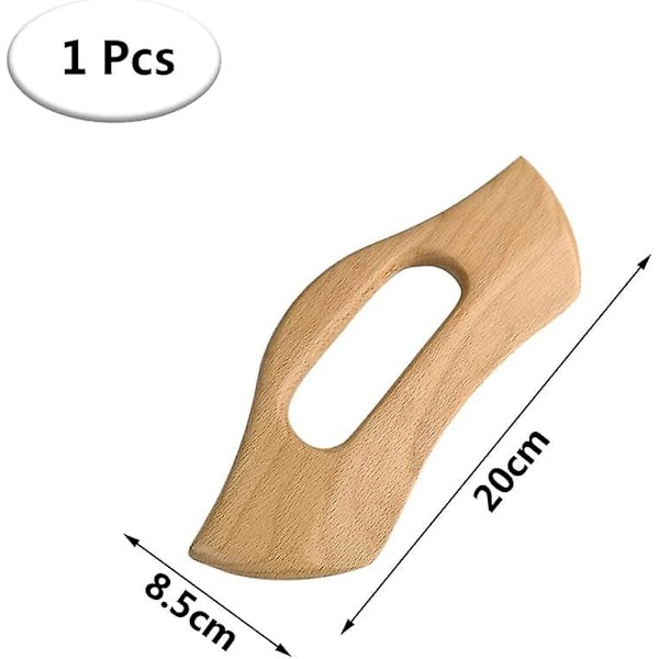 Puinen Gua Sha -työkalu, hierontatyökalu imusolmukkeen tyhjennys