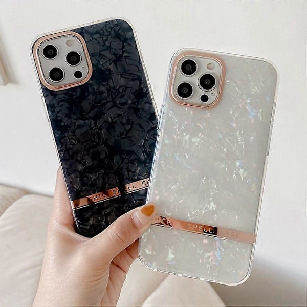 Elektropläterat TPU-skal med textur för iPhone 15