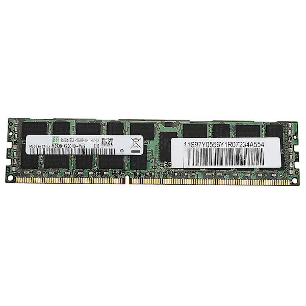 8GB DDR3 1333MHz ECC RAM Hukommelse PC3L-10600R 1.35V 2Rx4 Reg ECC RAM til Server Workstation