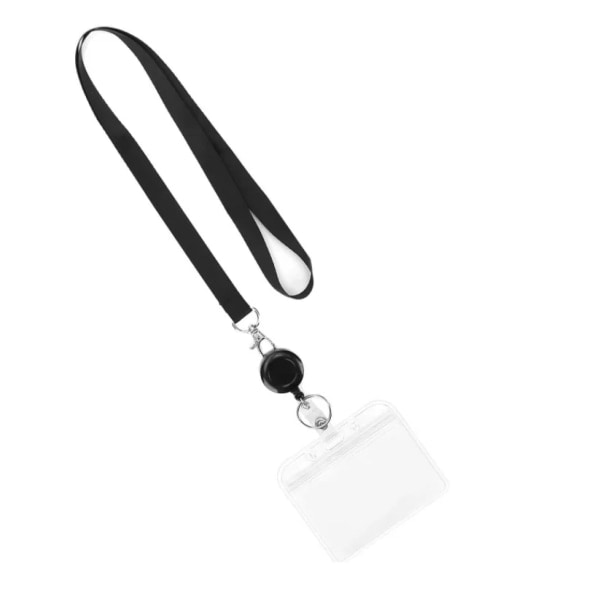 1 st Transparent Utställnings ID Visitkort med Halsrem för Studentpersonal Sjuksköterska Skolnamnbricka Kreditkortshållare c c