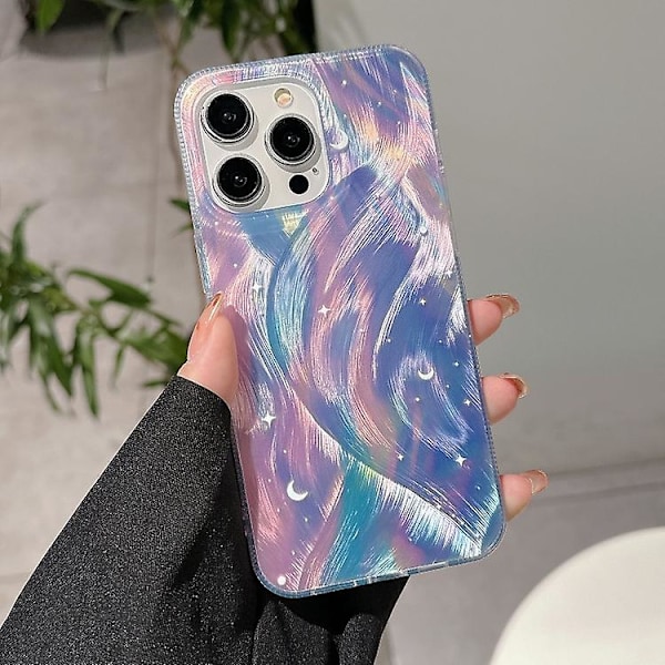 Dobbeltlags Gradient Drøm Stjerne Akryl Hybrid TPU Telefon Cover til iPhone 12