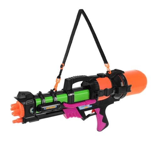 Vattenpistol 60 cm 1,25 l tank 6 m räckvidd med axelrem