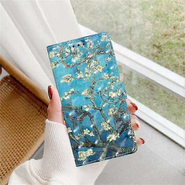 Kompatibel til iPhone 16 Pro Cover 3D Mønster Print Læder Wallet Flip Telefon Cover