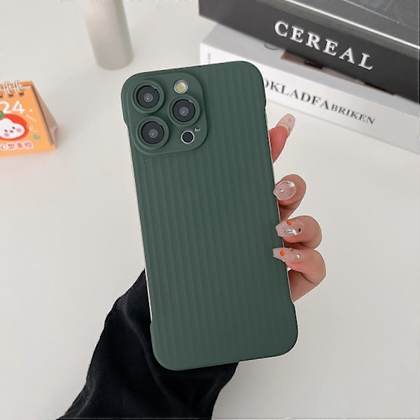 iPhone 14 Pro Max -kotelo aaltopahvin tekstuurilla, kehyksetön kova PC-puhelinkuori