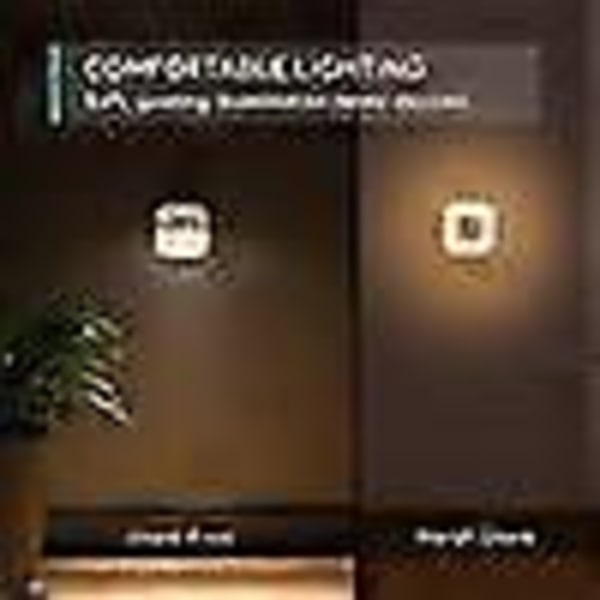 3-pack LED Nattlampa med Rörelsesensor, Varmvitt Ljus, Automatisk På/Av