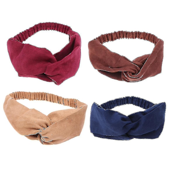 4-pack Hårsnoddar i enfärgad design med kors