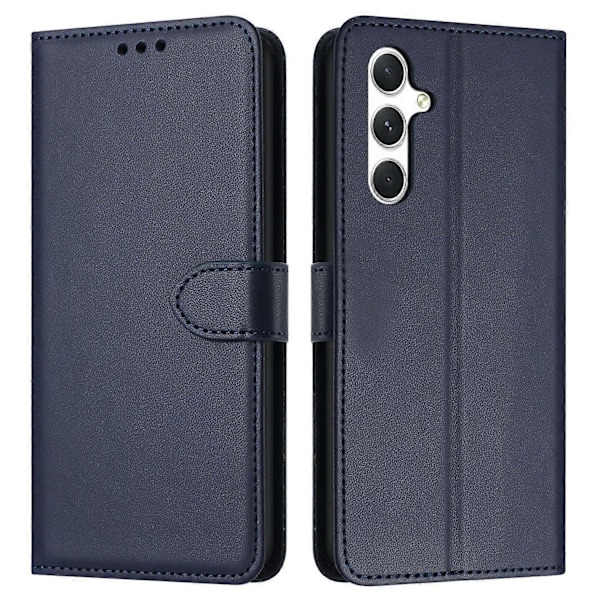 Til Samsung Galaxy A16 5G A16 4G Wallet Telefon Etui Læder Stå Cover med Rem - Blå