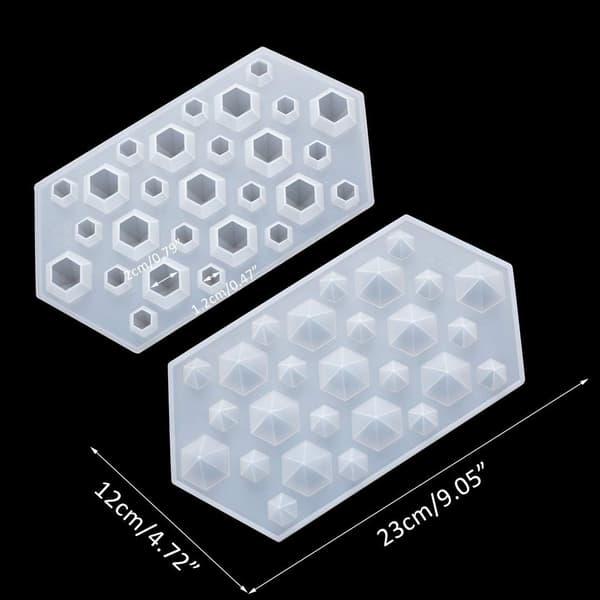 3D timantti läpikuultavat silikonimuotit korujen valmistukseen