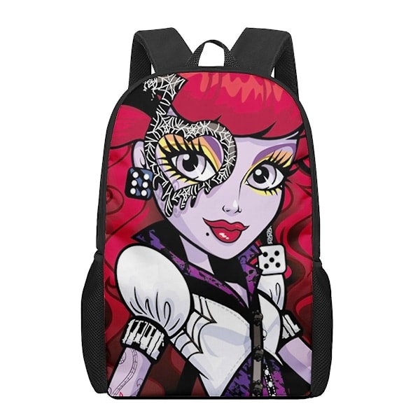 Monster High 3D Mønster Skolesekk for Barn Jenter Gutter Casual Ryggsekker Barn Ryggsekker Gutter Jenter Multifunksjonelle Skolesekker 1