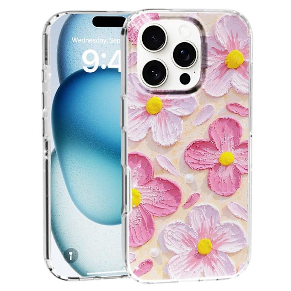 Mobilskal för iPhone 16 Pro Max IMD Mönstertryck PC TPU Mobilskydd