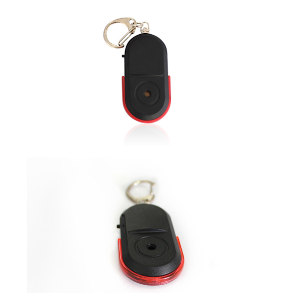2 stk nøkkel anti-tapt enhet stemmeaktivert LED nøkkelfinner red+green