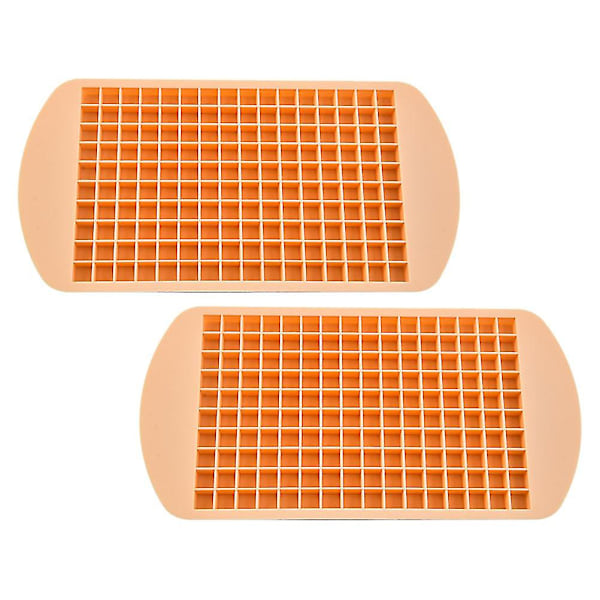 2 stk. mini isterningbakker Hjem DIY Isterningeform Silikoneform orange